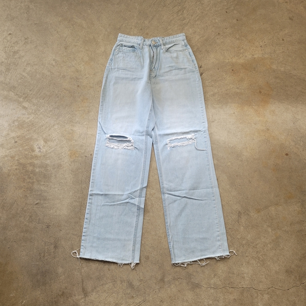 High Rise Baggy Distressed Mom Jeans